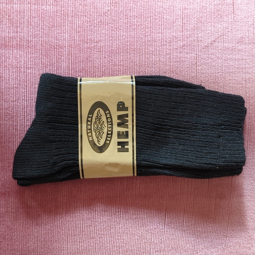 Black Hemp blend Socks